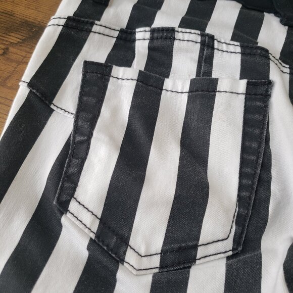 Frankie Stein Monster High Screen Worn Skinny Black & White Striped Skull Jeans - Picture 3 of 10